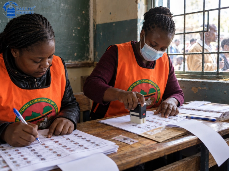 Custom Election Stamp for Zambia with a Clever Self Inking Design